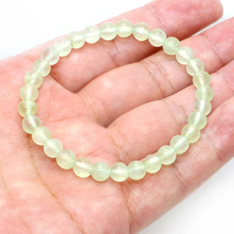 パワーストーン 天然石 ブレスレット プレナイト 丸玉 6mm 数珠 念珠 Bracelet お試し価格 |  | 04