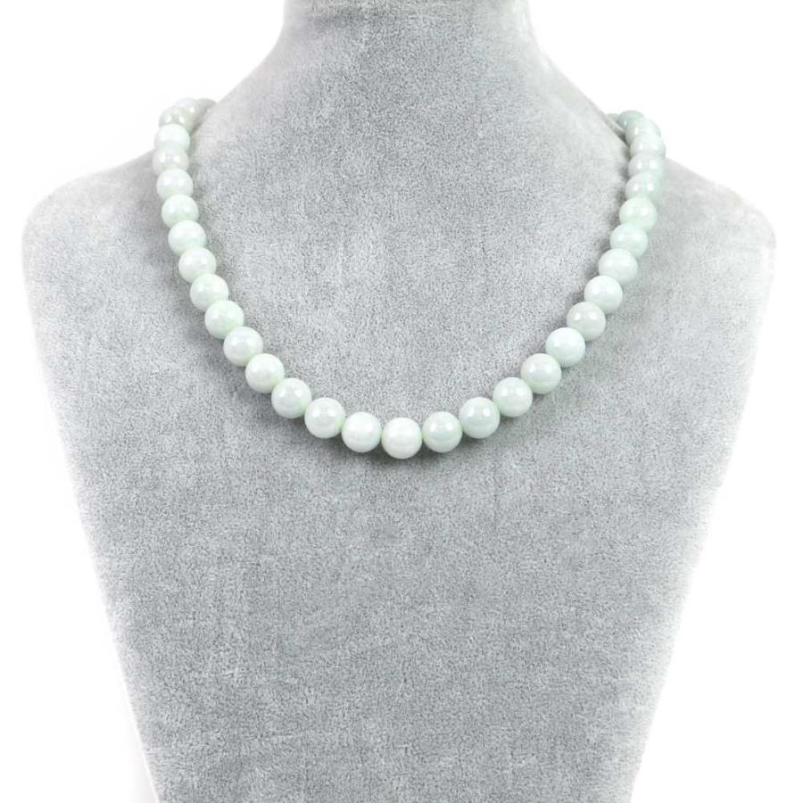 パワーストーン 天然石 シンプルストーンネックレス 翡翠（ミャンマージェイド）丸玉10mm | 