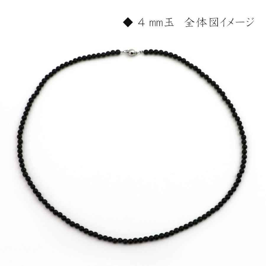 パワーストーン 天然石 シンプルストーンネックレス マザーオブパール（ホワイト）丸玉4mm |  | 03