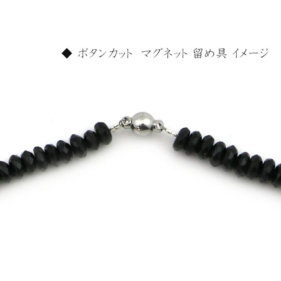 パワーストーン 天然石 シンプルストーンネックレス オニキスそろばん