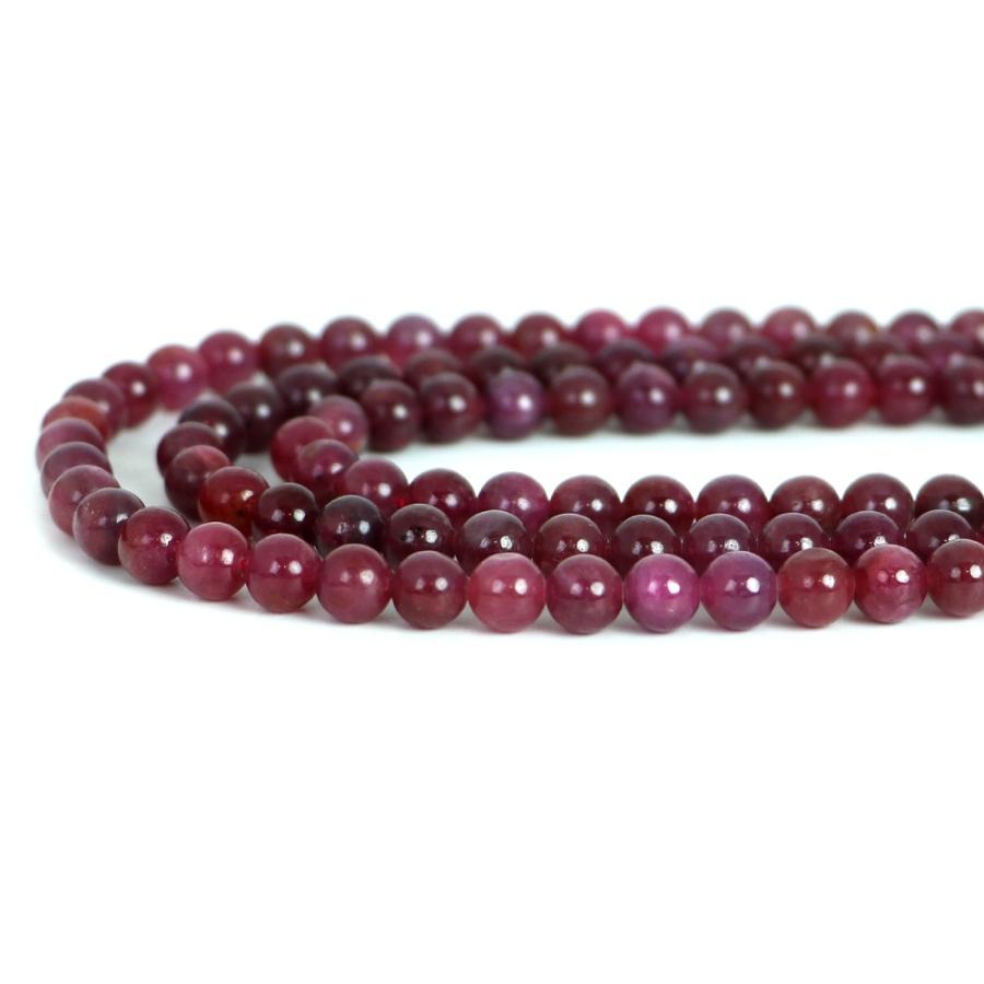 パワーストーン 天然石 シンプル ストーンネックレス ルビー 丸玉 6ｍｍ |  | 09