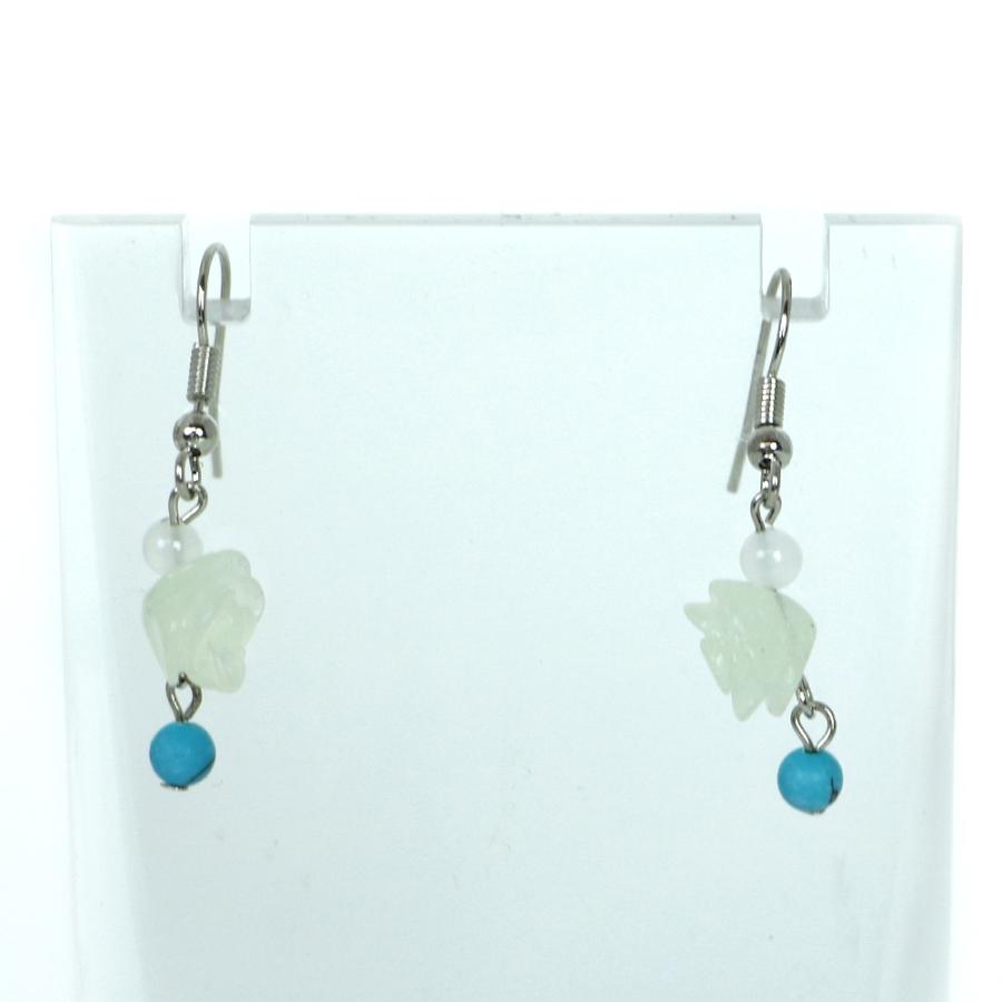 ピアス 天然石 パワーストーン レディース プチローズ プレナイト | 