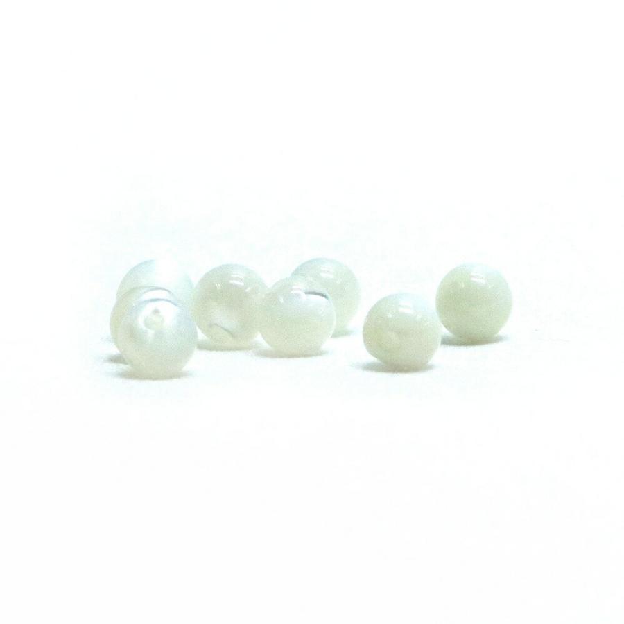 パワーストーン 天然石 ビーズ 1粒売り マザーオブパール（ ホワイト） 丸玉 4mm | 