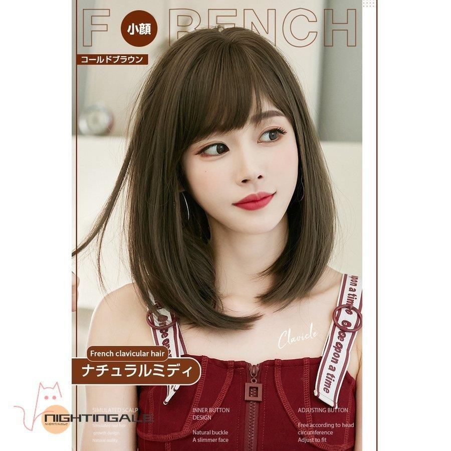 都内で ウィッグ ミディアム セミロング ボブ ショート ストレート フルウィッグ 自然 斜め前髪 つけ毛 医療用 かつら 内巻き 小顔 女性 原宿 ハロウィン コスプレ Www Jelecom Com Eg