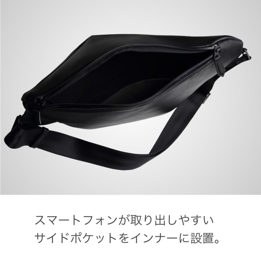 ボディバッグ メンズ 本革 レザー ボディーバック ブランド おしゃれ 50代 40代/黒 黄 赤 紺 Sサイズ | ブランド登録なし | 13
