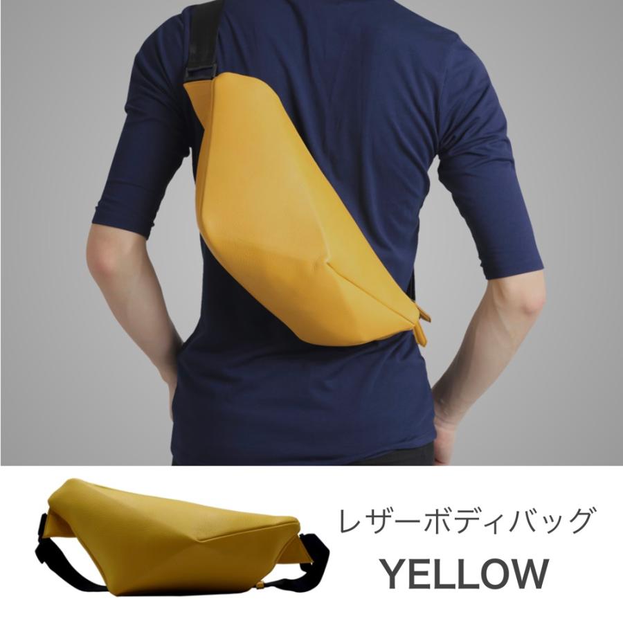 ボディバッグ メンズ 本革 レザー ボディーバック ブランド おしゃれ 50代 40代/黒 黄 赤 紺 Sサイズ | ブランド登録なし | 06