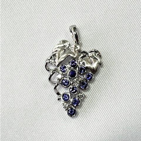 K18 WG バイオレットサファイア 葡萄 ペンダントトップ sold out : gem 