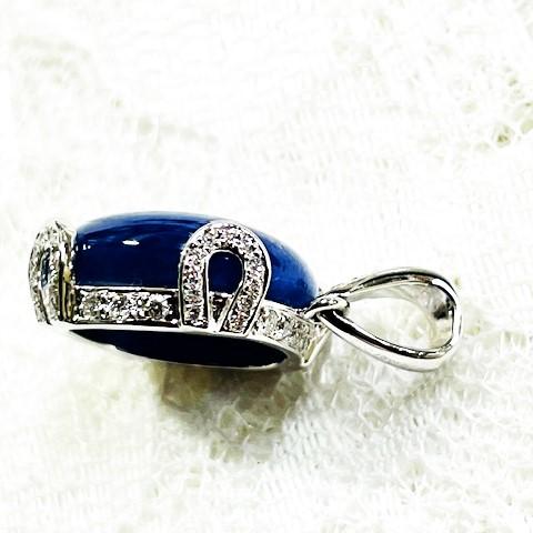 Pt 900　スターサファイア　ペンダント スターサファイア（中石ソーティング付き）　13.67ct Dia 0.34ct_5