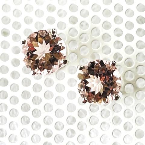 モルガナイト　ピアス　Pt900 7mm　1.17ctｘ2の画像