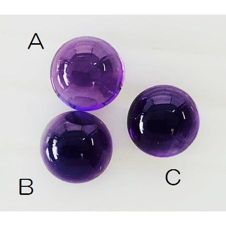 アメジスト　ラウンドカボション　約10mm　ルース_1