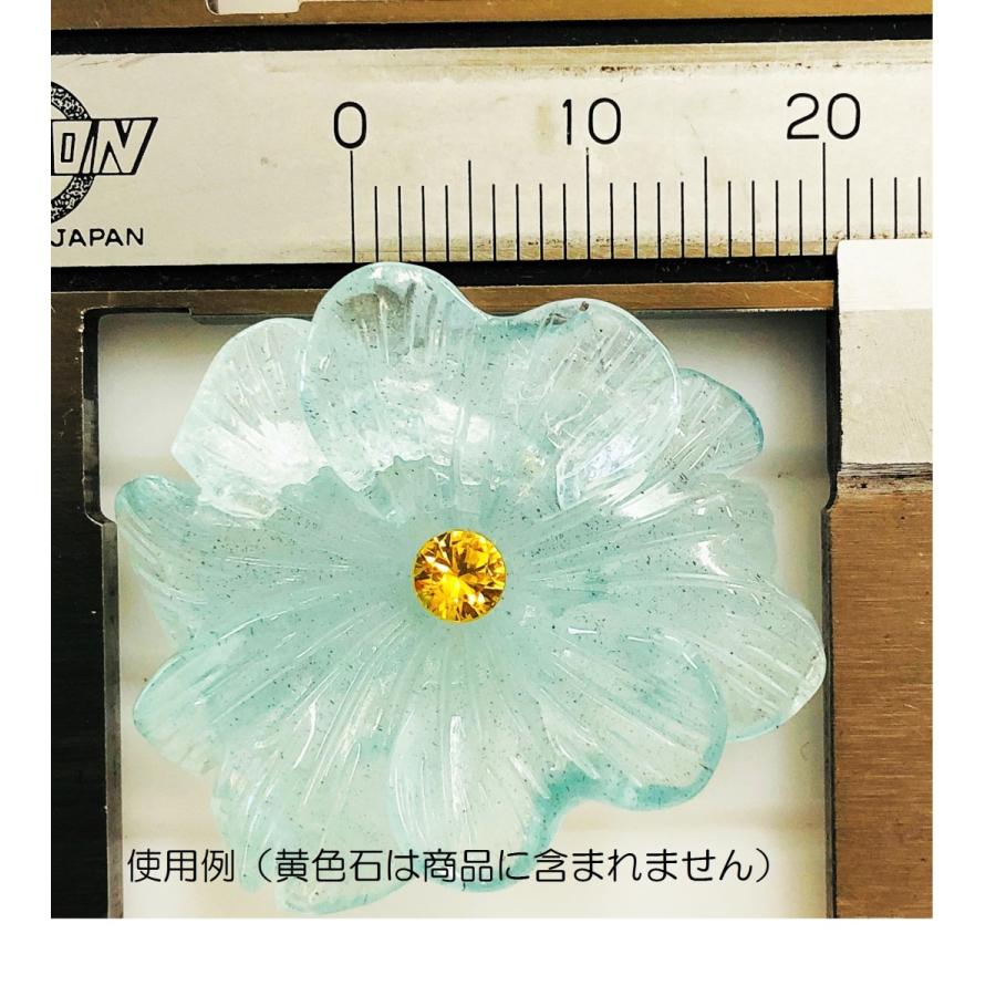 アクアマリン 花モチーフカービング 28.22ct ルース : gem