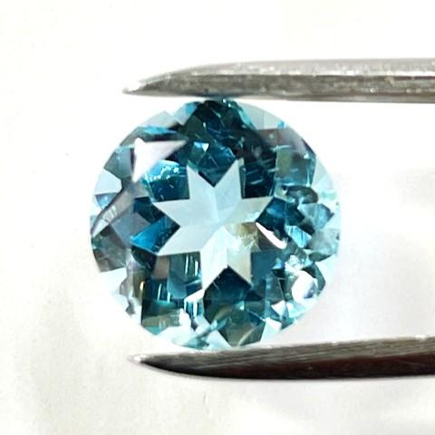 アクアマリン　ラウンドカット　3.00ct　ルースの画像