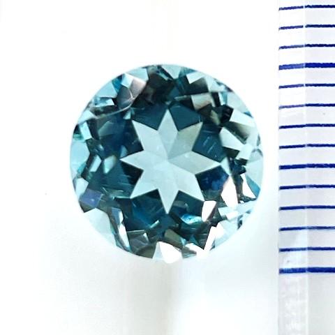 アクアマリン　ラウンドカット　3.00ct　ルースの画像