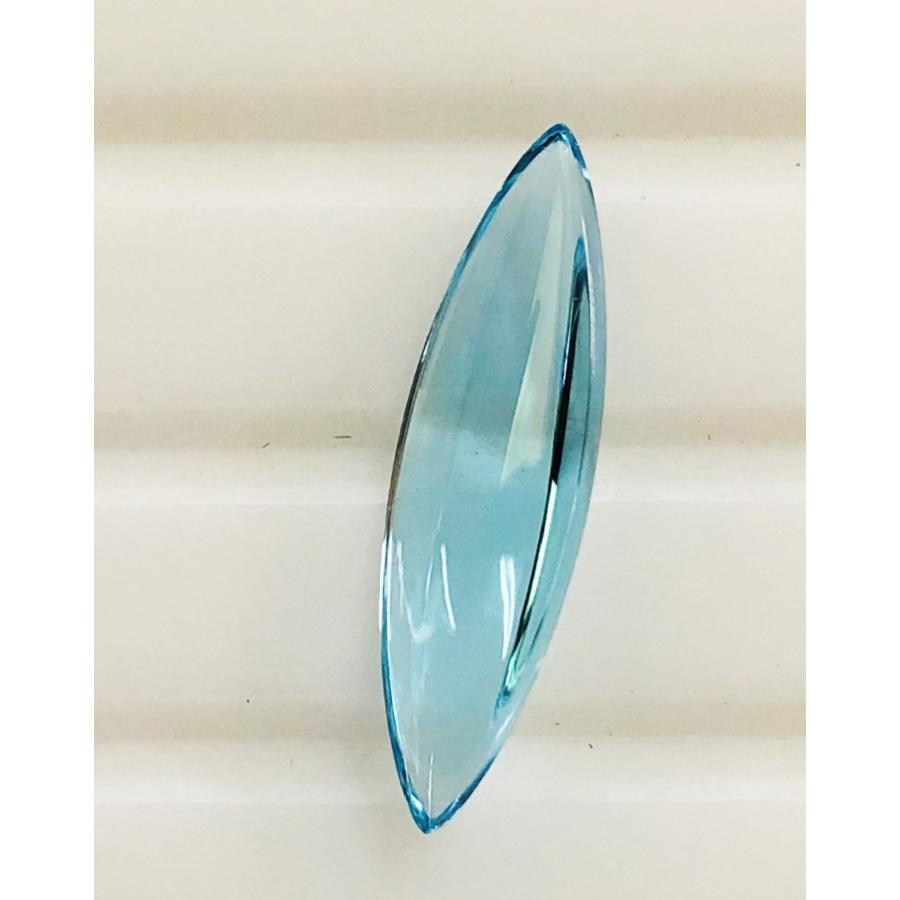 ブルートパーズ マーキスバフトップ 4.94ct ルース : gem 