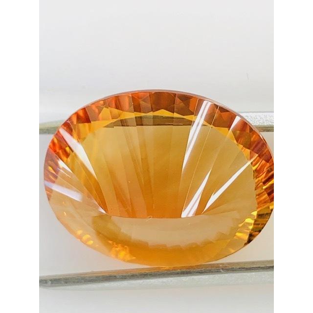 シトリン　コンケイブカット　11.02ct　ルースの画像