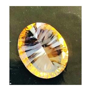 シトリン　コンケイブカット　11.02ct　ルースの画像