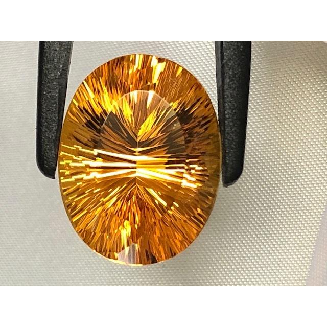 シトリン コンケイブカット 15.98ct ルース : gem-ichinoseYahoo