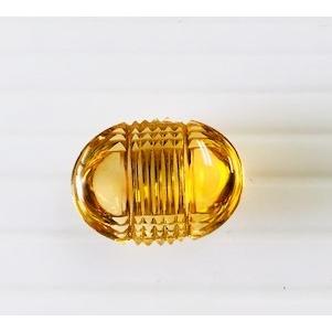 シトリン　大粒カボションカット　カービング37.81ct　ルースの画像