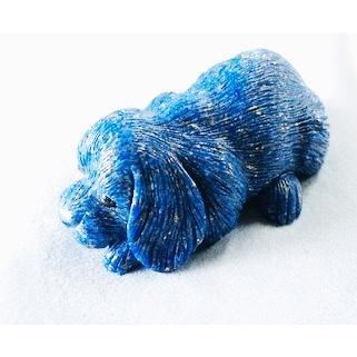 ラピスラズリカービング 犬モチーフ 224.59ct sold out : gem