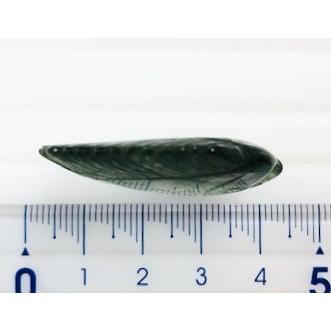 アクチノライトクォーツ　魚カービング　56.17ct　ルース　ソーティング付き　ディスプレイ用ケース付きの画像