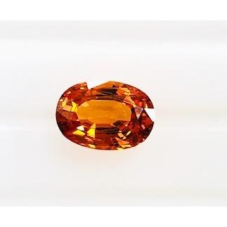 スペサルタイトガーネット オーバルカット 3.75ct ルース　スペサルティン　オレンジガーネット　ガーネット　スペサタイトの画像