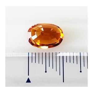 スペサルタイトガーネット オーバルカット 3.75ct ルース　スペサルティン　オレンジガーネット　ガーネット　スペサタイトの画像