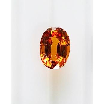 スペサルタイトガーネット オーバルカット 3.75ct ルース　スペサルティン　オレンジガーネット　ガーネット　スペサタイトの画像