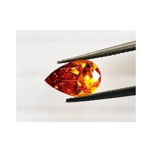スペサルタイトガーネット　ペアシェイプカット　3.17ct　ルース　スペサルティン　オレンジガーネット　ガーネット　スペサタイトの画像