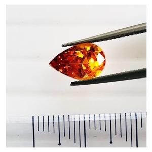 スペサルタイトガーネット　ペアシェイプカット　3.17ct　ルース　スペサルティン　オレンジガーネット　ガーネット　スペサタイトの画像