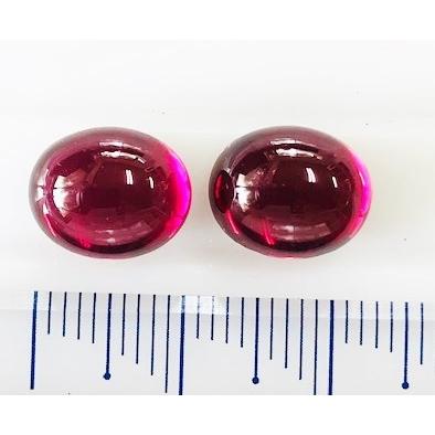 ロードライトガーネット　カボション2個セット　11.03ct　ルースの画像