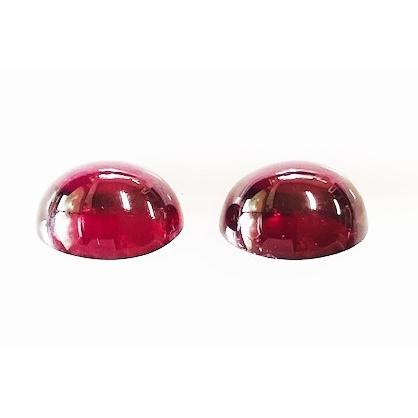 ロードライトガーネット　カボション2個セット　11.03ct　ルースの画像
