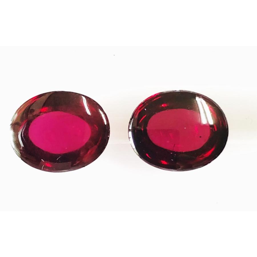 ロードライトガーネット　カボション2個セット　11.03ct　ルースの画像