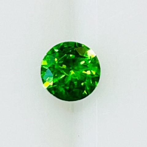 デマントイドガーネット　0.21ct　3.5mm　ラウンドカット　　ルース　ソーティングメモ付きの画像