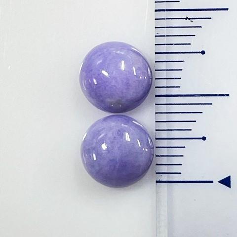 ラベンダーヒスイ　約8.5mm　2個セット　ソーティング付きルースの画像