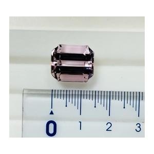 クンツァイト　ステップカット　13.01ct　ルースの画像
