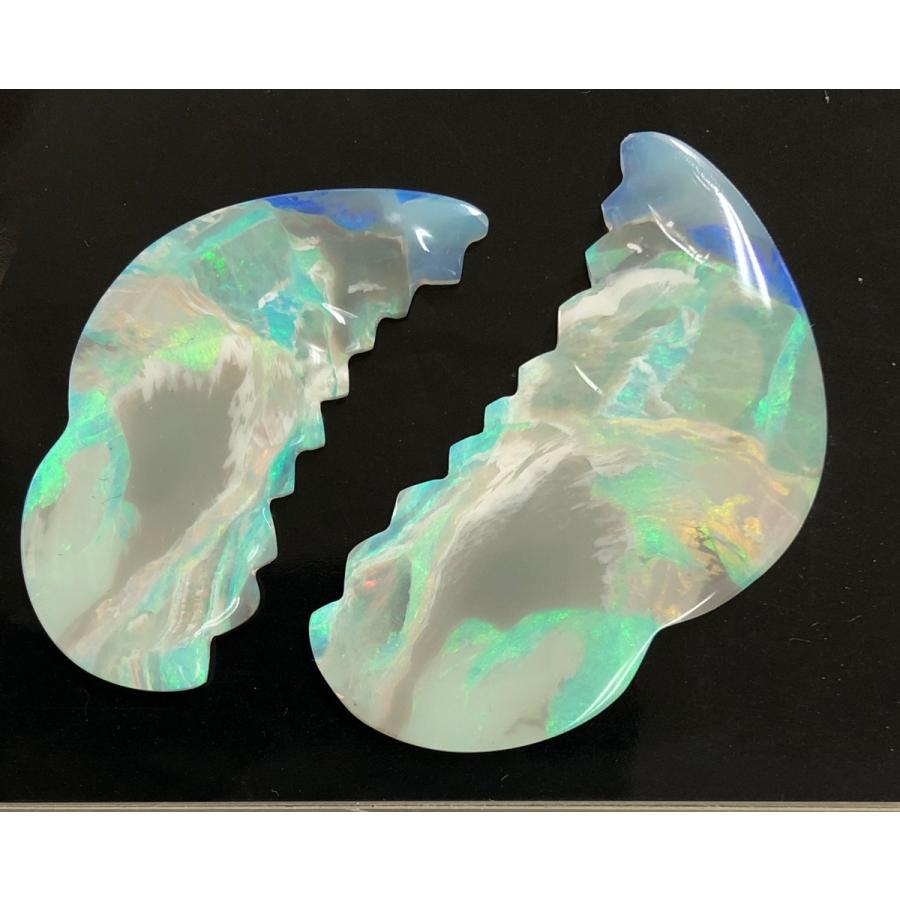 オーストラリアオパール変型　2個セット　27.60ct　ルースの画像