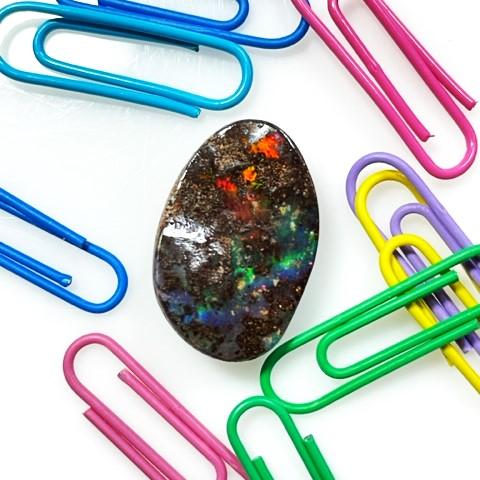 ボルダーオパール 18.03ct オーストラリア産 ルース 鑑別書付き