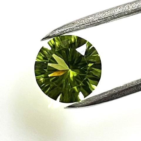 ペリドット　ラウンドカット　8mm　1.96ct　コーンケーブカット_1