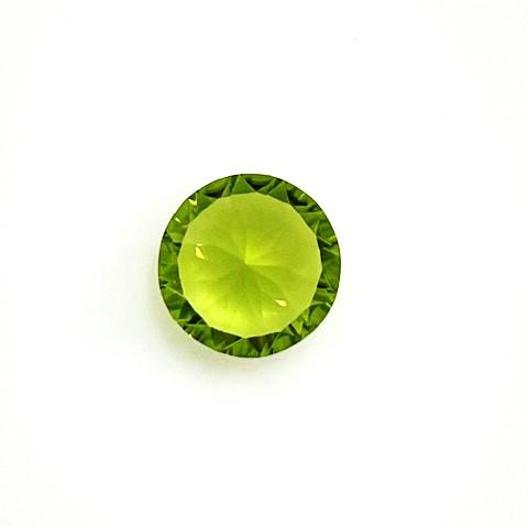 ペリドット　ラウンドカット　8mm　1.96ct　コーンケーブカット_4