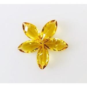 イエローベリル　マーキス　5個セット 7.30ct　ルースの画像
