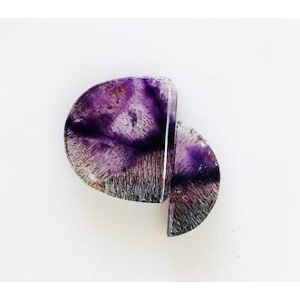 レピドクロサイトインクォーツ　2個合計　29.73ct　ルースの画像