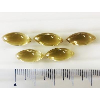 レモンクォーツ　マーキスカボション　5個セット　21.05ct　ルースの画像