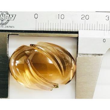 スモーキークォーツ　カービング　50.11ct　ルースの画像