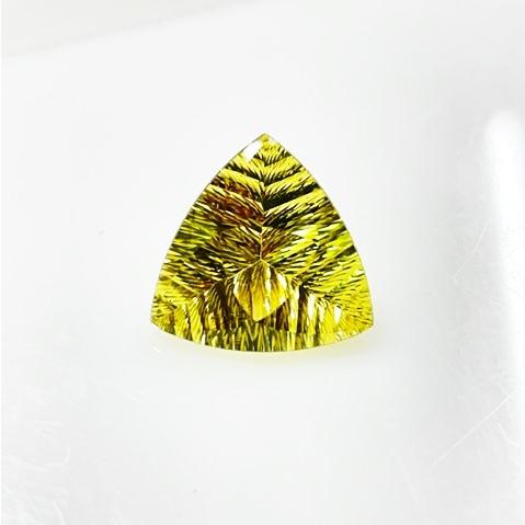レモンクォーツ　コンケーブカット　13.70ct　トリリアント　_6