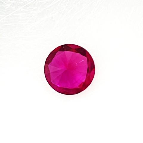 ルビー　ラウンドカット　5mm　0.53ct　ソーティング付き　ルースの画像