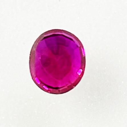 ルビー　ラウンドカット　5mm　0.53ct　ソーティング付き　ルースの画像