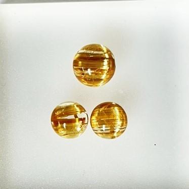ルチルクォーツ　キャッツアイ　3個セット