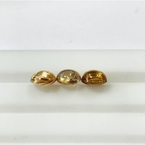 ルチルクォーツ　キャッツアイ　3個セット　6.06ctの画像