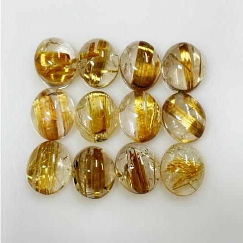 ルチルクォーツ 約 9×11mm カボション : gem-ichinoseYahoo!店 - 通販 