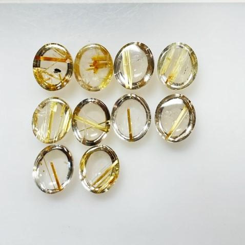 ルチルクォーツ カボション 約9X11 mm : gem-ichinoseYahoo!店 - 通販